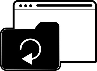 tab webpage or website with file folder icon image vector image