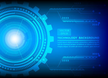 Tech Cog Circle Background vector image