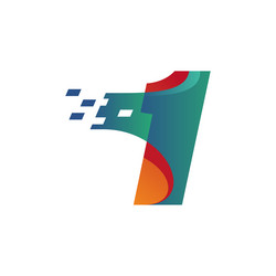 technology numeric 1 vector image