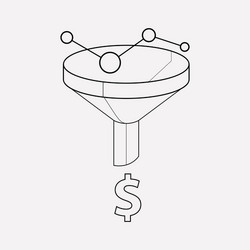 traffic conversion icon line element vector image