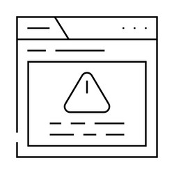 warning message line icon vector image