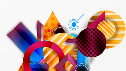 abstract geometric shapes overlap creating vector image