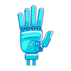 artificial limb semi flat color element vector image