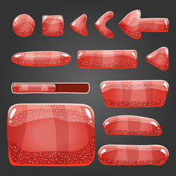 big set of shiny button vector image