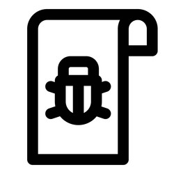 file information exploit by a bug vector image