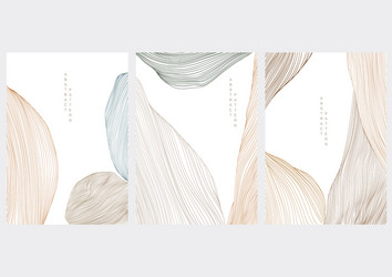 japanese wave pattern with abstract background vector image