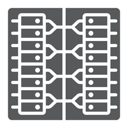 Server glyph icon technology and system data vector