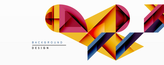 abstract geometric shapes overlap creating vector image