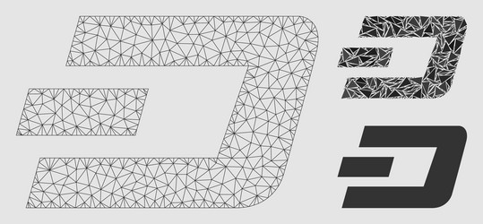 dash currency mesh network model vector image