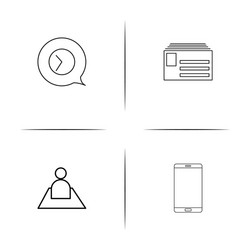 internet of things simple linear icon setsimple vector image