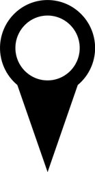 map point location pin icon for mapping vector image