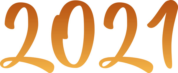 2021 gold gradient style icon design vector image