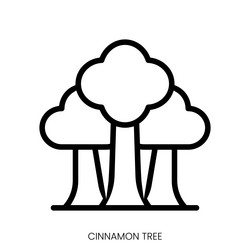 cinnamon tree icon line art style design isolated vector image