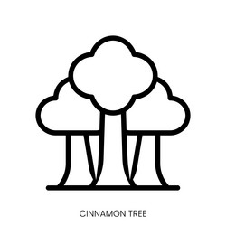 cinnamon tree icon line art style design isolated vector