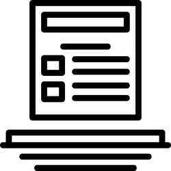 code compliance linear style icon design vector image