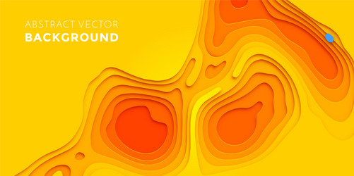 papercut yellow multi layer gradient background vector image