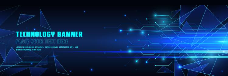technology concept for web banner template vector image