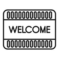 welcome doormat with zeros pattern showing new vector image