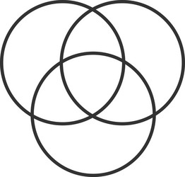 Overlapping Color Circles - Venn Diagram vector image