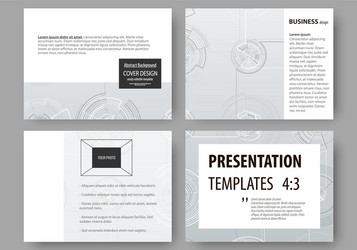 Set of business templates for presentation slides vector