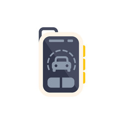 smart key showing open car lock system icon vector image
