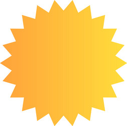 starburst badge shape element empty vector image
