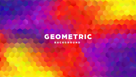 hexagonal polygonal abstract background colorful vector