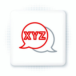 line xyz coordinate system icon isolated on white vector image