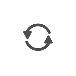 refresh or reload icon two round rotation arrows vector image