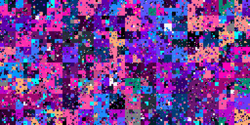 seamless geometric pattern random sized squares vector image
