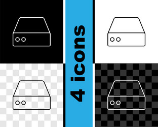set line server data web hosting icon isolated vector image