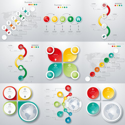 Set with infographics vector