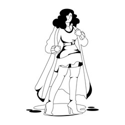 Sitting Lady Royalty Free Vector Image Vectorstock