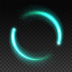 Neon Circle Sparkle Glow Frame vector image