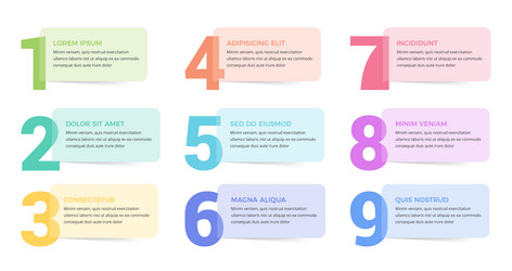 numbers with place for text vector image