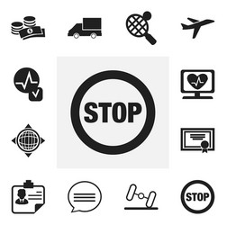 set of 12 editable complex icons includes symbols vector image