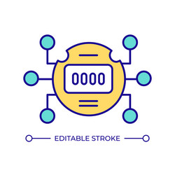 smart power meter rgb color icon vector image