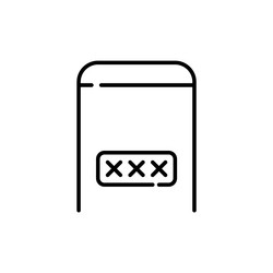 smartphone and password dialog box pixel perfect vector image