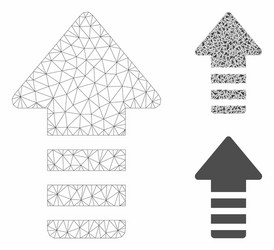 update arrow mesh wire frame model vector image