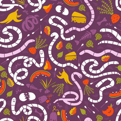 Worm Composting Pattern vector image