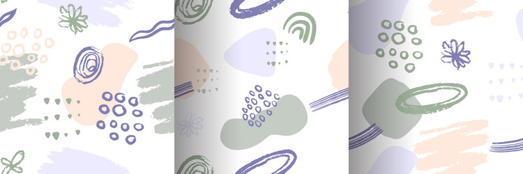 Abstract hand drawn element seamless pattern Vector Image