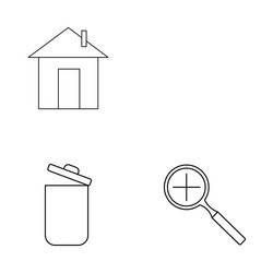 basic elements outline icons set linear icon vector image