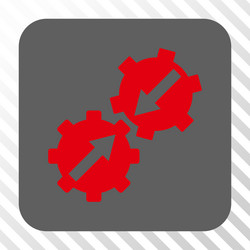 gear integration rounded square button vector image