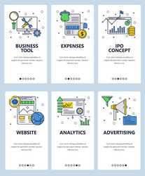Mobile App Onboarding Templates vector image