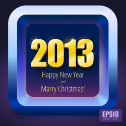 New year 2013 background gold numbers vector