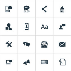 set of simple user icons vector image
