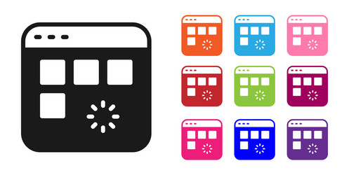black loading a data window with progress bar vector image