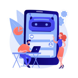 chatbot development platform abstract concept vector image