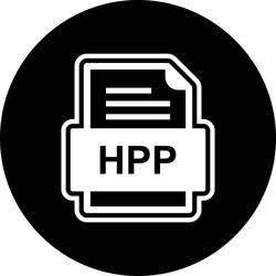 hpp file document icon vector image