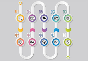 infographic design template with options steps vector image